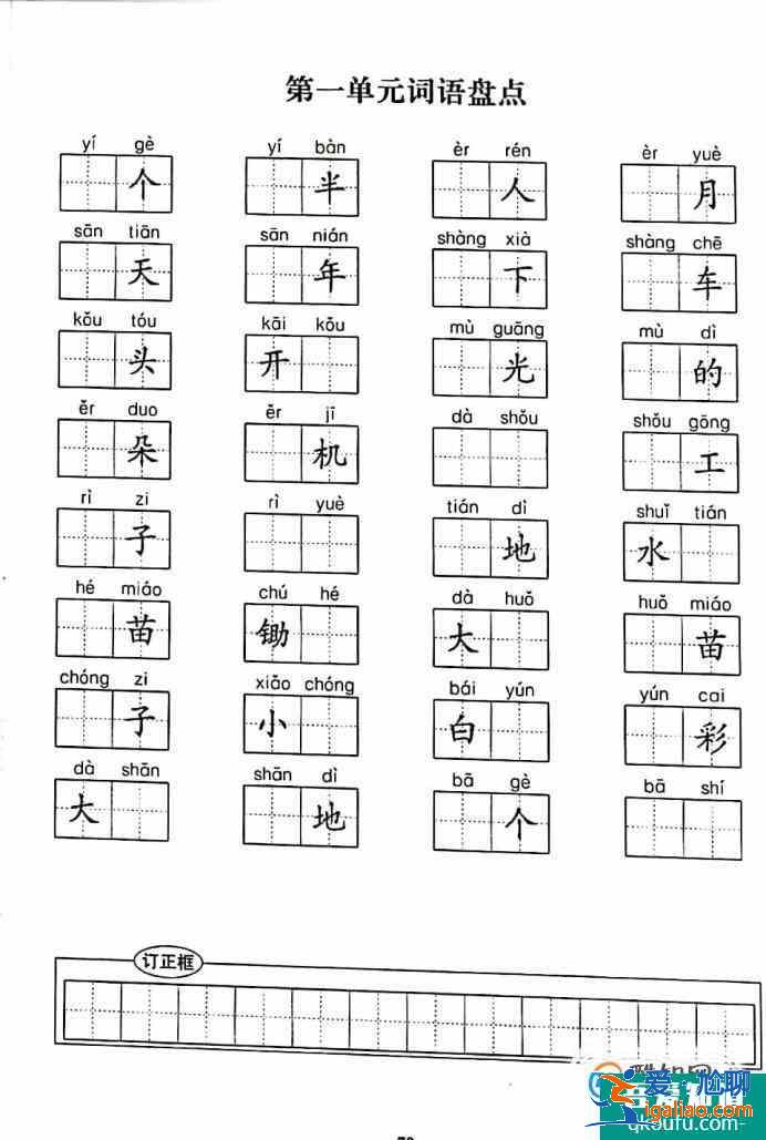小學(xué)一年級(jí)語文上冊(cè)拼音詞語盤點(diǎn)? 小學(xué)一年級(jí)語文上冊(cè)拼音詞語盤點(diǎn)?