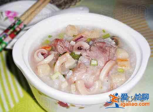 魷魚排骨粥的做法？