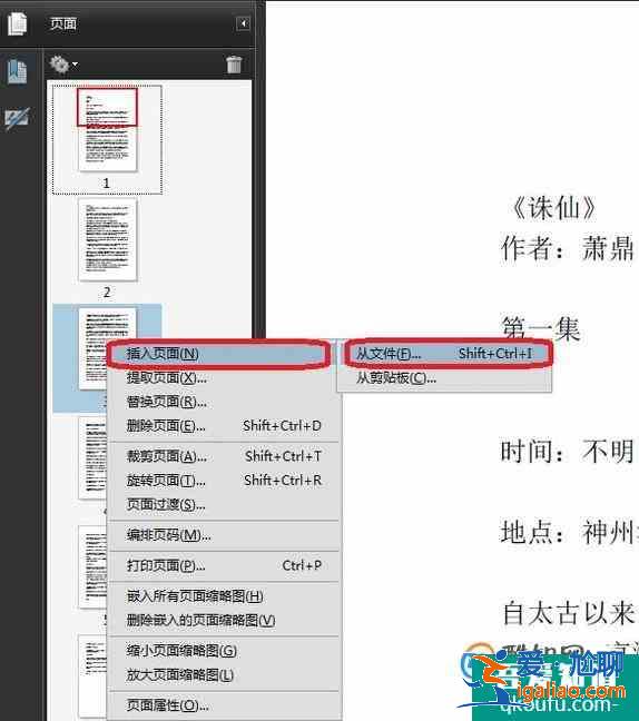 如何在一個(gè)PDF文件中插入另一個(gè)PDF文件？？