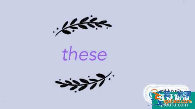 these和those用法？