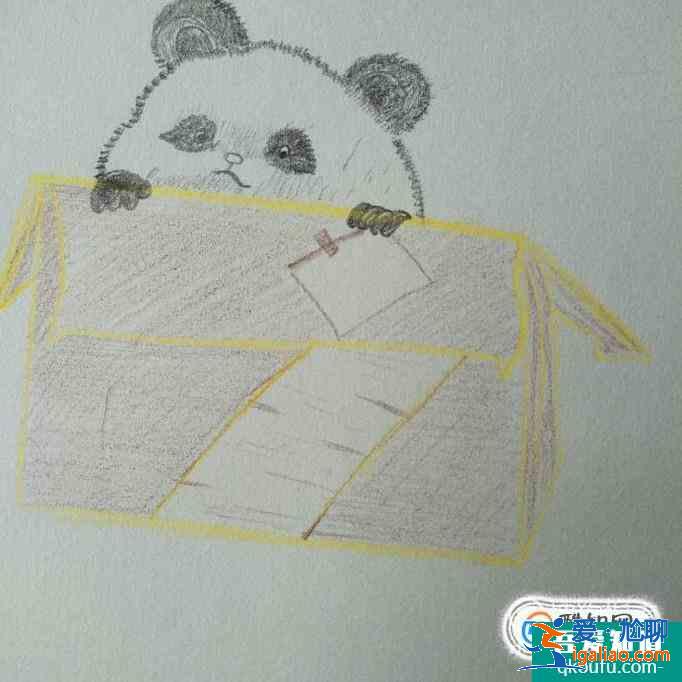 快遞員熊貓寶寶怎么畫(huà)？