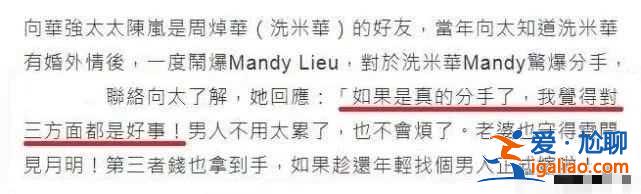 洗米華小三曾被向太怒斥,今狂收5億巨額分手費,向太再語出驚人 洗米華小三曾被向太怒斥,今狂收5億巨額分手費,向太再語出驚人