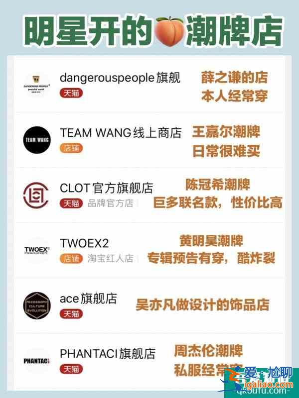 ?明星開的店| 明星愛穿的潮牌合集58家？