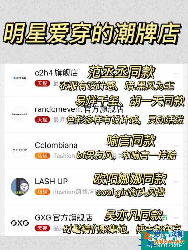 和偶像穿同款明星在穿&自主私藏店鋪？