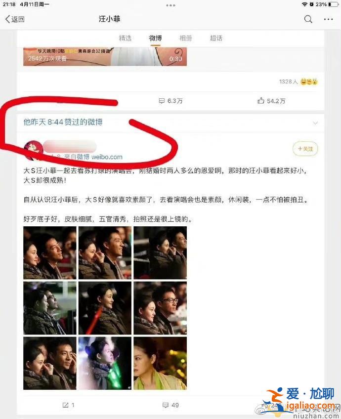 真的是手滑嗎？小菲點贊與大S昔日合照 隨后立即取消