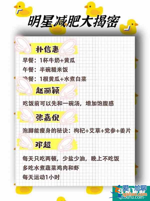 明星減肥揭密?來看看明星如何保持身材？