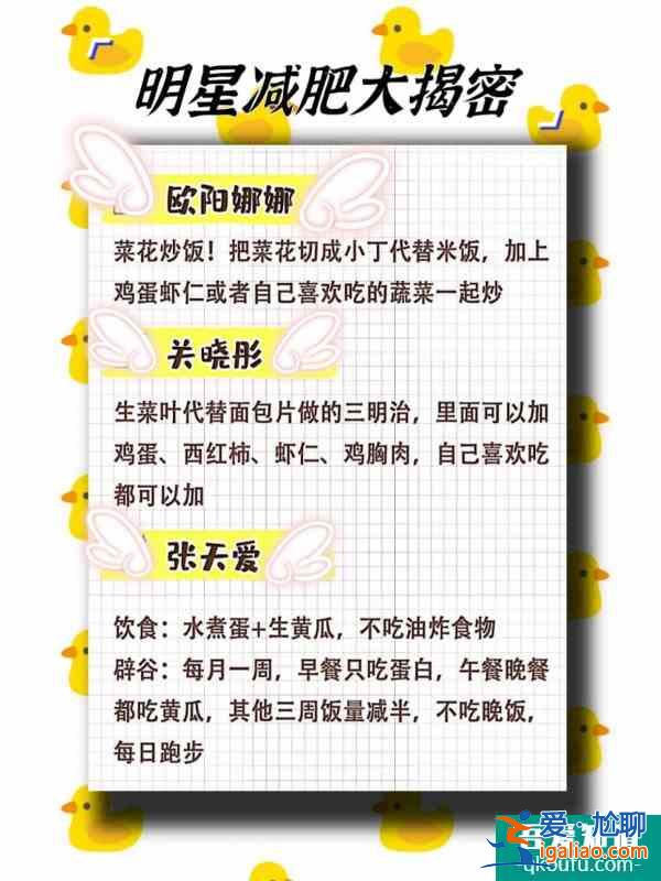 明星減肥揭密?來看看明星如何保持身材？