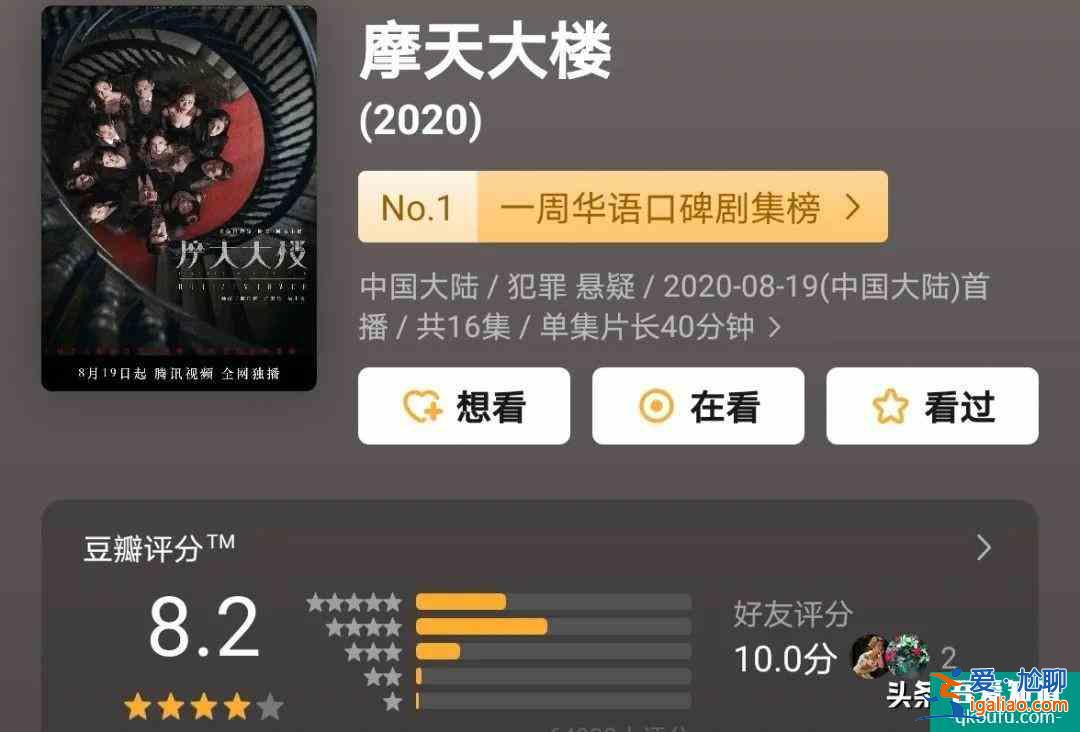 豆瓣評分穩居8.2，神仙打架的《摩天大樓》讓人欲罷不能？