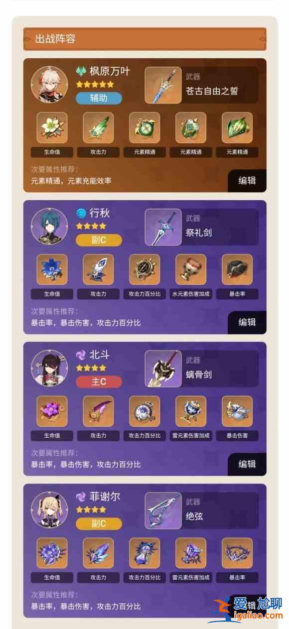 原神楓原萬葉陣容搭配推薦，楓原萬葉最強出戰陣容搭配攻略？