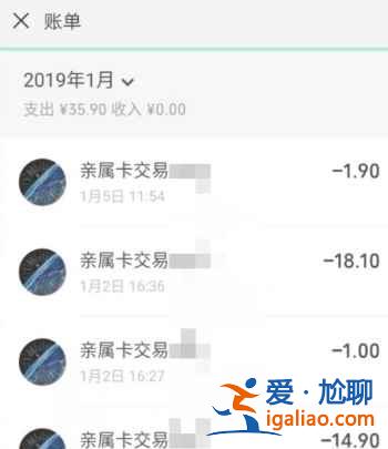 親屬卡能看到消費明細內容嗎？
