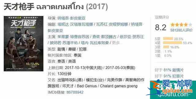 豆瓣8.5,比影版更高分,劇版《天才槍手》翻拍得還可以啊? 豆瓣8.5,比影版更高分,劇版《天才槍手》翻拍得還可以啊?