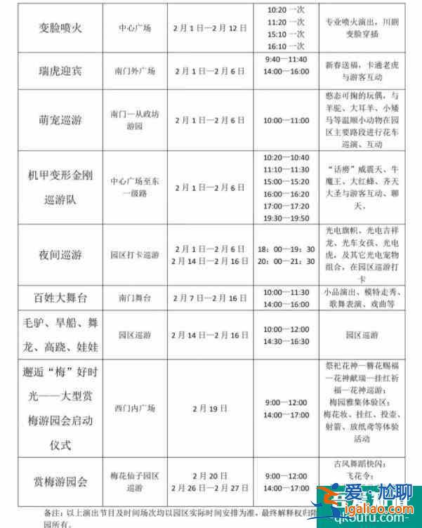 隋唐城遺址植物園新春游園會時間 有哪些節目？