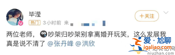 洪欣張丹峰官宣離婚!雙方疑撕破臉 畢瀅發(fā)文回應遭圍攻