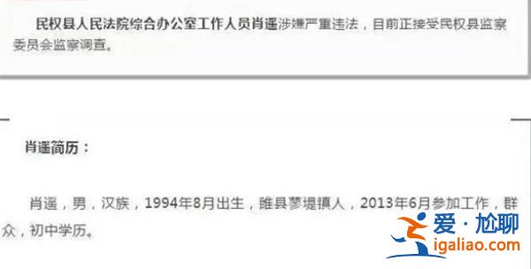 商丘法院工作人員嚴重違法被查|初中學歷未滿19歲入職[工作人員]？