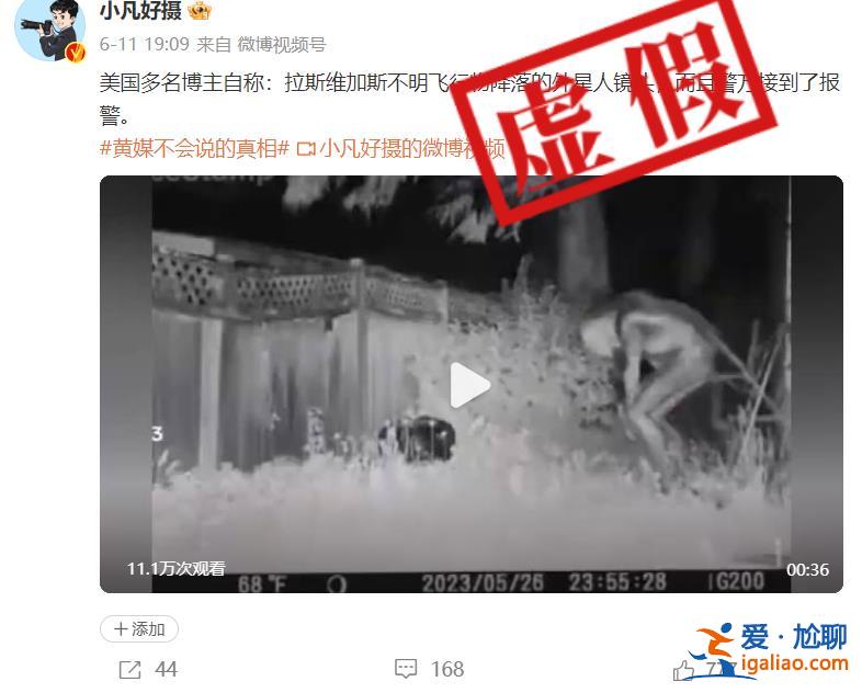 “外星人在美國一戶人家后院活動”視頻傳瘋了 千萬別信？