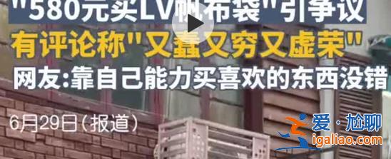 媒體評LV帆布袋又蠢又窮又虛榮，為何會有這個款式[LV帆布袋]？