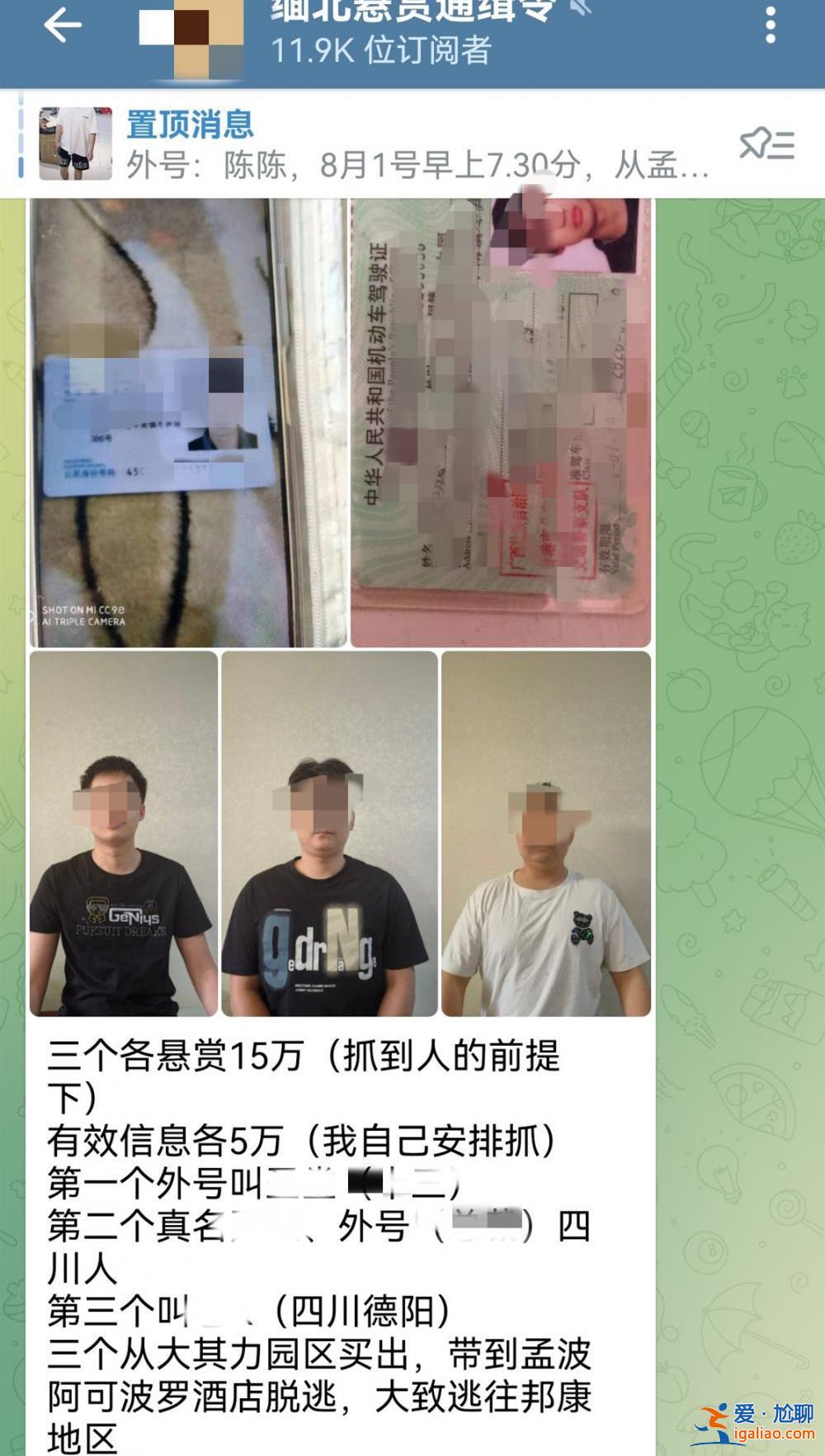 囂張懸賞令!緬甸電詐逃脫人員被高額懸賞 其中1人確認“赴緬失聯”? 囂張懸賞令!緬甸電詐逃脫人員被高額懸賞 其中1人確認“赴緬失聯”?