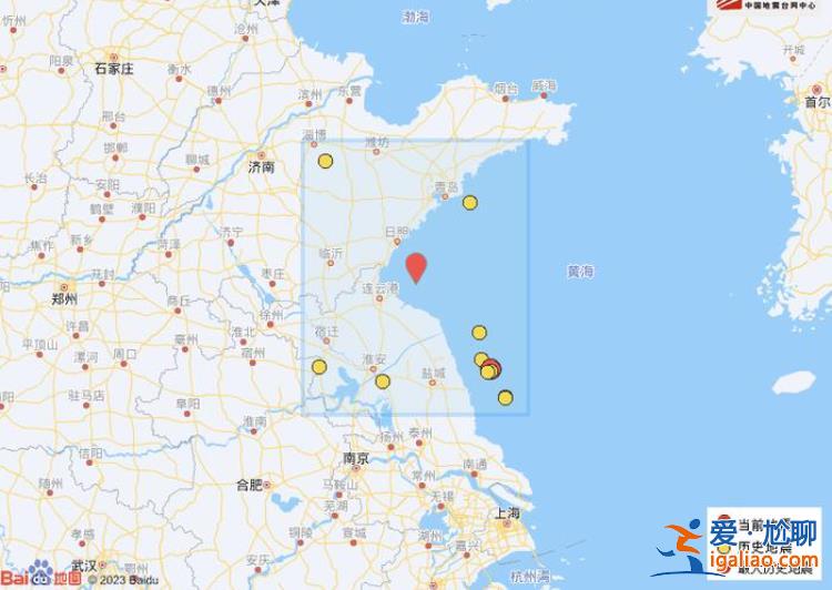 江蘇連云港市贛榆區海域發生3.8級地震？