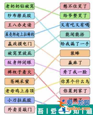 文字成精歇后語連線怎么過 文字成精歇后語連線通關攻略？