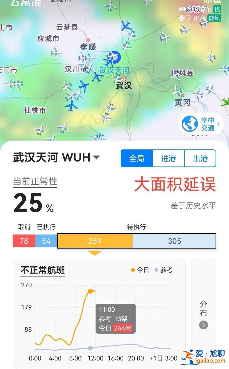 武漢連夜降雪 機場大面積延誤 飛成都航班80%延誤或取消？
