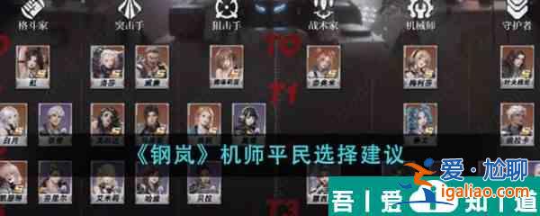 鋼嵐機師平民怎么選 鋼嵐機師平民選擇建議？