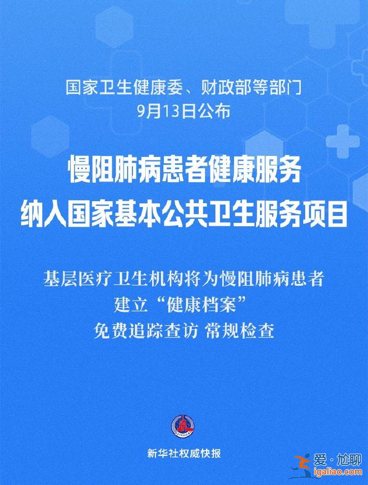 慢阻肺病納入基本公共衛(wèi)生服務項目？