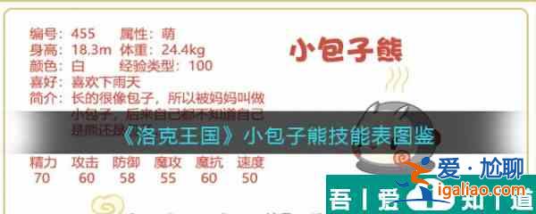 洛克王國小包子熊怎么樣 洛克王國小包子熊技能介紹？