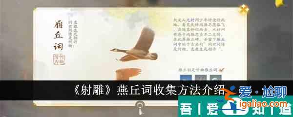 射雕燕丘詞怎么收集 射雕燕丘詞收集方法介紹？