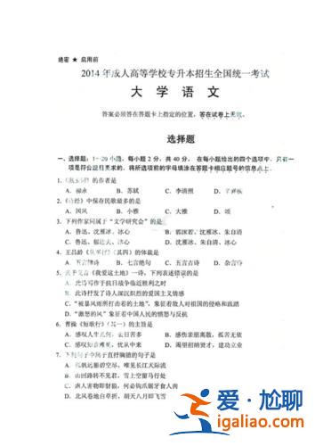 專升本考試語文考試題(專轉本語文考什么)？