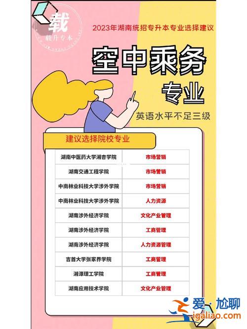 空乘專業專升本(空中乘務專科能升本嗎)？