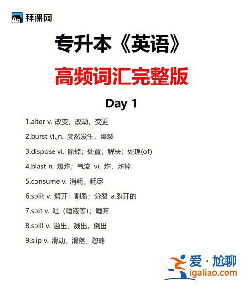 專升本考的是高中的嗎？專升本英語是高考詞匯還是中考？