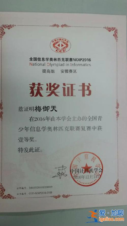 noip升學，noip省一等獎有什么用？