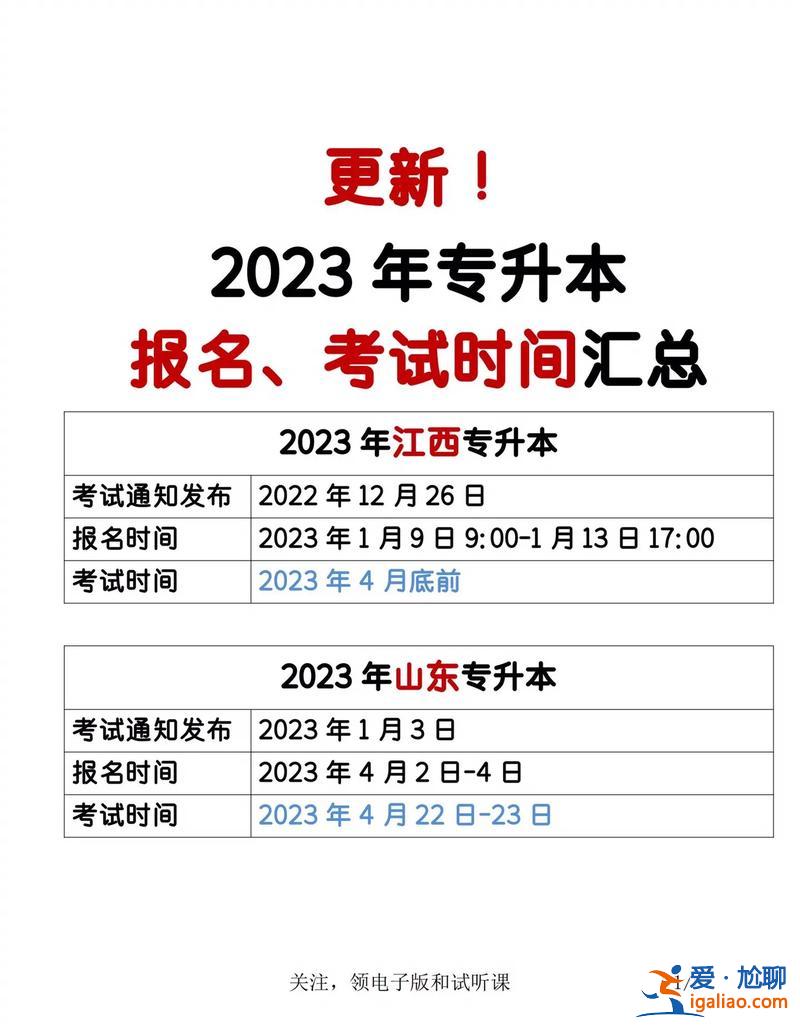 專升本的考試時間(專升本考試時間)？