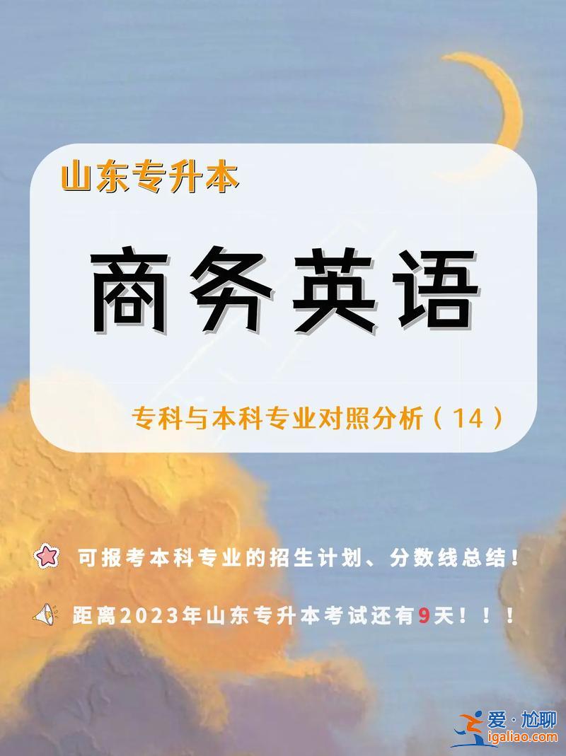 專升本商務英語，大專商務英語升本可以報考的專業？