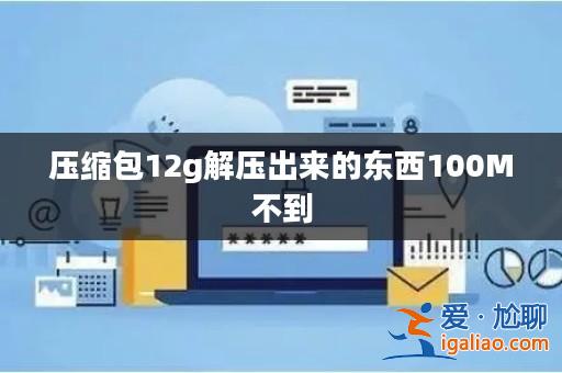 壓縮包12g解壓出來的東西100M不到？