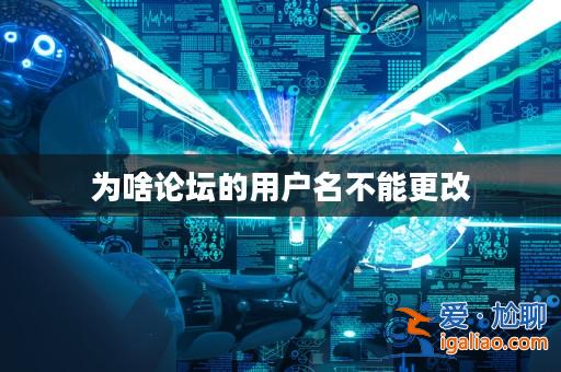 為啥論壇的用戶名不能更改？