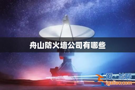 舟山防火墻公司有哪些? 舟山防火墻公司有哪些?