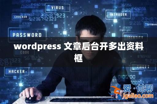 wordpress 文章后臺開多出資料框? wordpress 文章后臺開多出資料框?