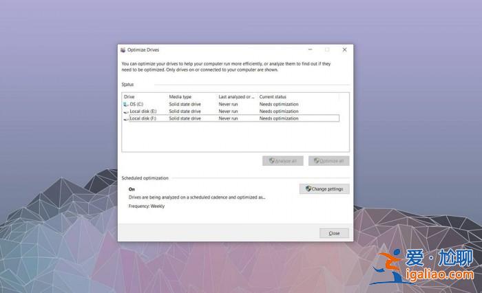 Win10 v2004的磁盤碎片整理工具問題依然存在？